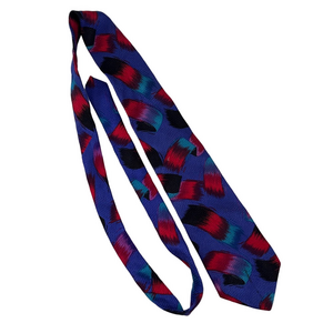 Perry Ellis Portfolio Vibrant Blue and Red Silk Tie